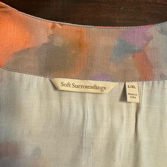 Like New Soft Surroundings Isle of White Topper or Ruana. Sz Large. Gorgeous! - Picture 7 of 10